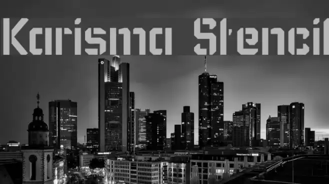 Karisma Stencil Font examples