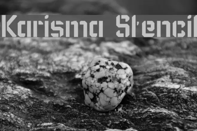 Karisma Stencil Font examples