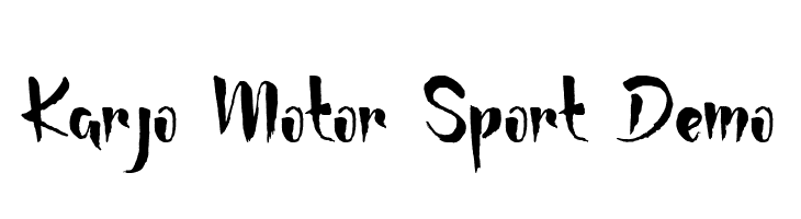 Karjo Motor Sport Demo  Frei Schriftart Herunterladen