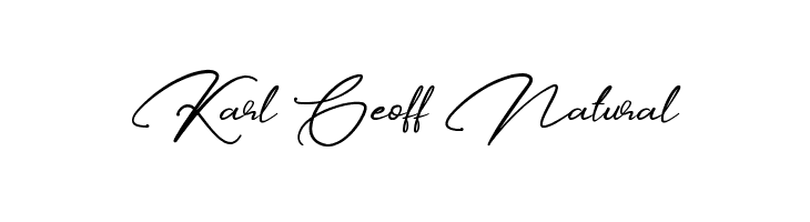 Karl Geoff Natural Font