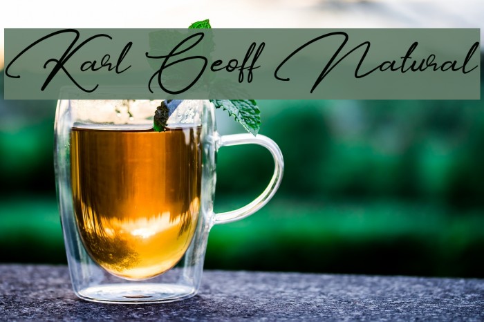 Karl Geoff Natural Font examples
