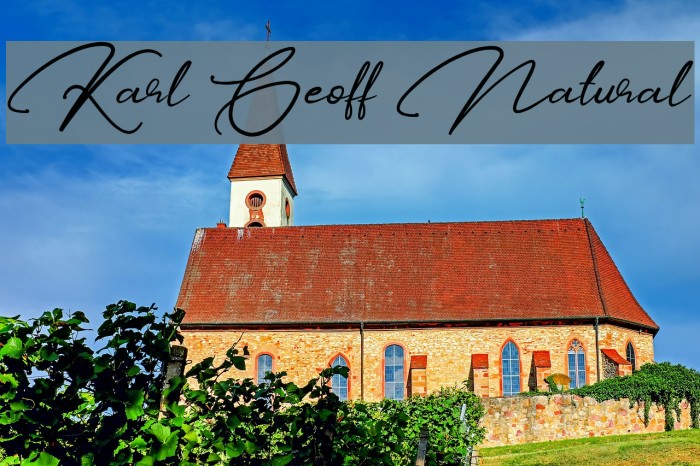 Karl Geoff Natural Font examples