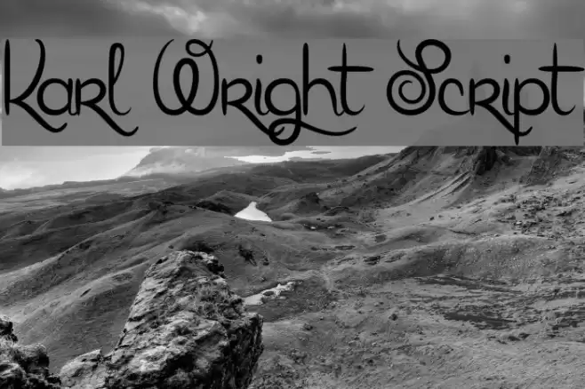 Karl Wright Script Font examples