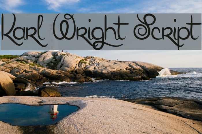 Karl Wright Script Font examples