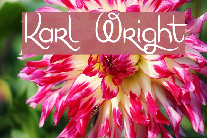 Karl Wright Font examples