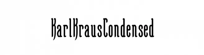 KarlKrausCondensed  नि: शुल्क फ़ॉन्ट्स डाउनलोड