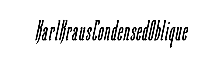 KarlKrausCondensedOblique  नि: शुल्क फ़ॉन्ट्स डाउनलोड