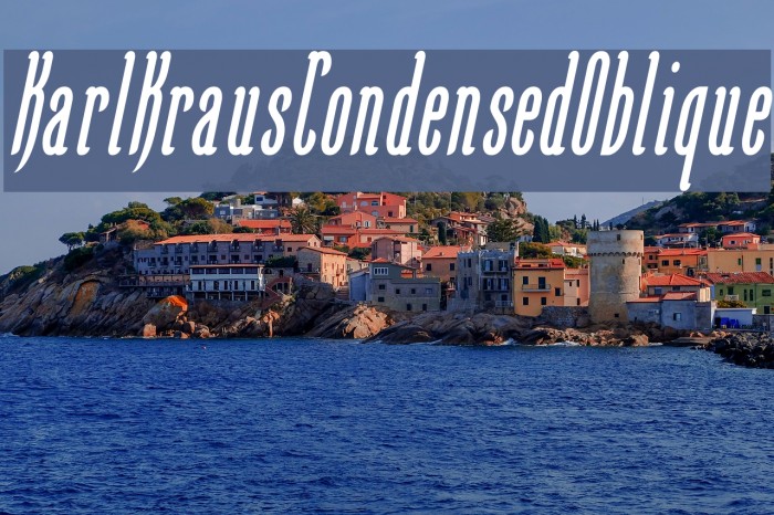 KarlKrausCondensedOblique Font examples