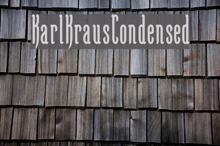 KarlKrausCondensed Font examples