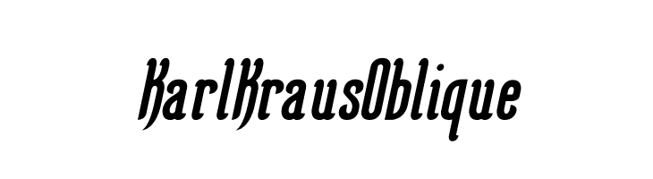 KarlKrausOblique  لخطوط تنزيل