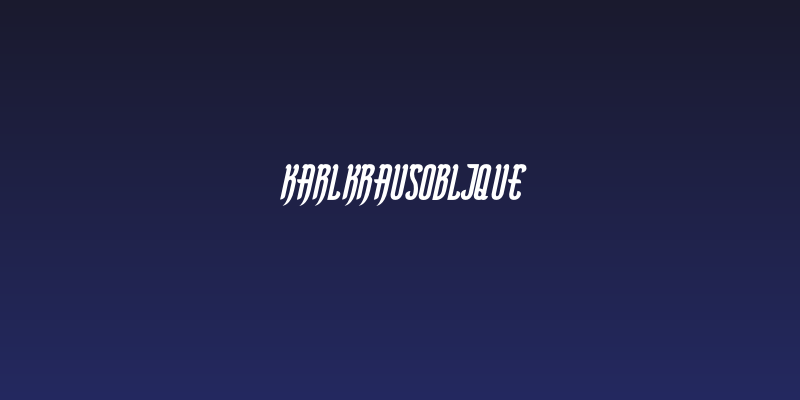 KarlKrausOblique Social Header