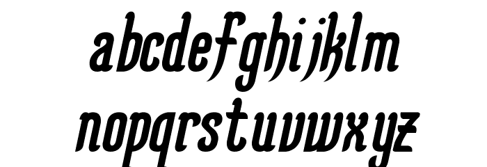 KarlKrausOblique Font LOWERCASE