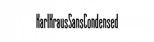 KarlKrausSansCondensed  नि: शुल्क फ़ॉन्ट्स डाउनलोड