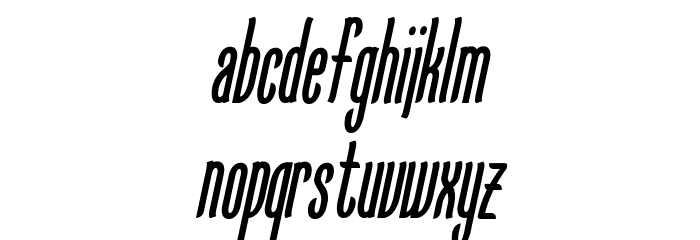 KarlKrausSansCondensedOblique Font LOWERCASE