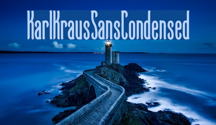 KarlKrausSansCondensed Font examples