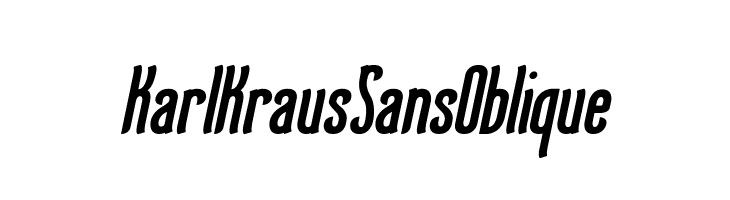KarlKrausSansOblique  Frei Schriftart Herunterladen