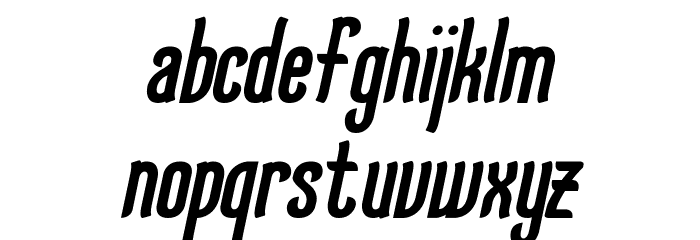 KarlKrausSansOblique Font LOWERCASE