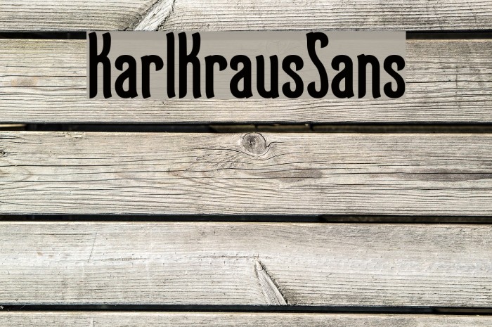 KarlKrausSans Font examples