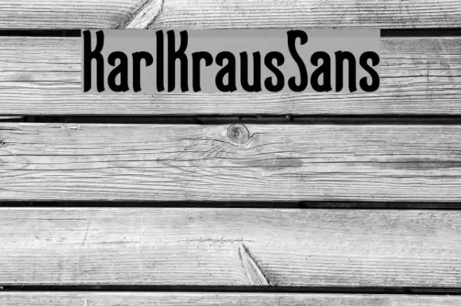 KarlKrausSans Font examples
