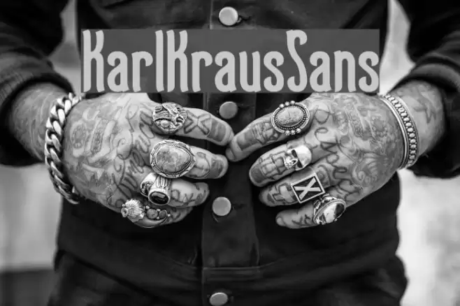 KarlKrausSans Font examples