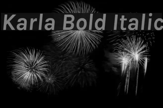 Karla Bold Italic  examples