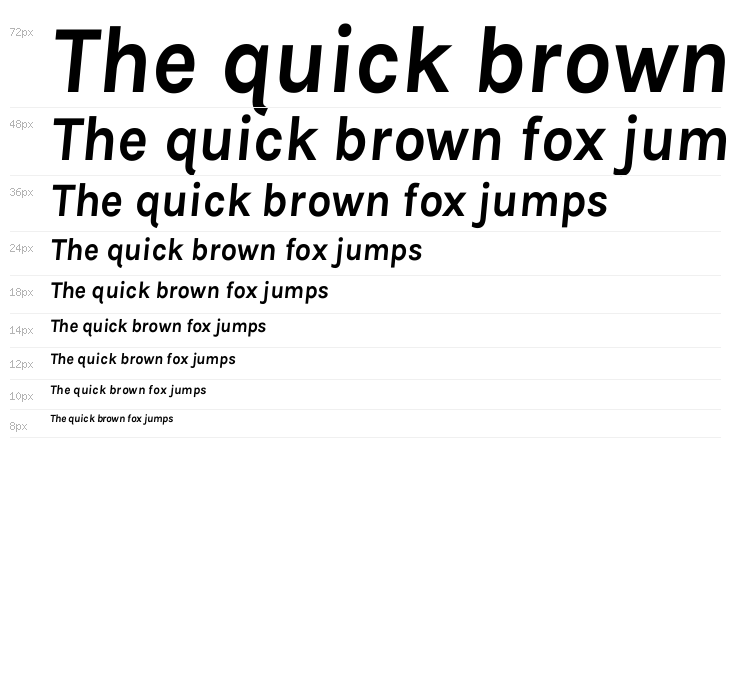 Karla Bold Italic Waterfall