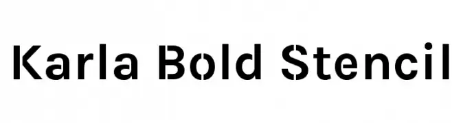 Karla Bold Stencil  font caratteri gratis