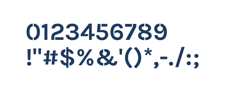 Karla Bold Stencil Other Characters