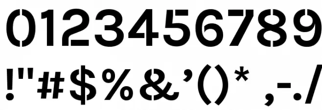 Karla Bold Stencil Font OTHER CHARS