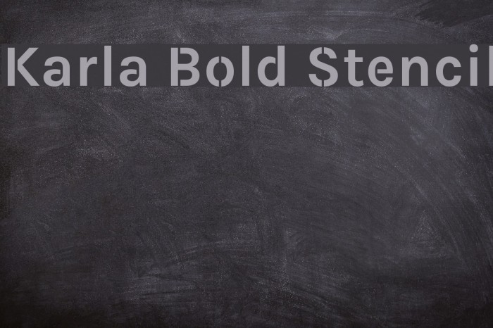 Karla Bold Stencil Example 1