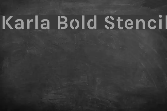 Karla Bold Stencil Font examples
