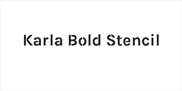 Karla Bold Stencil Logo