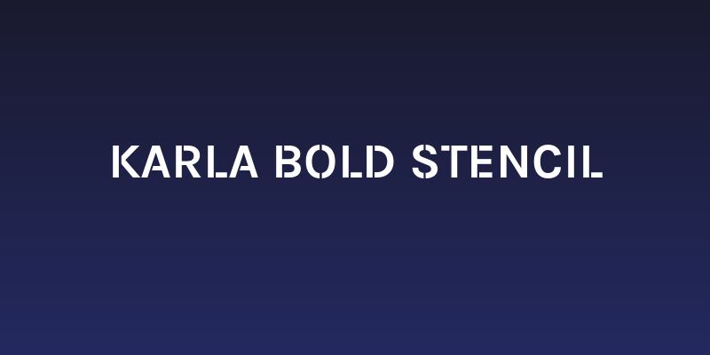 Karla Bold Stencil Social Header