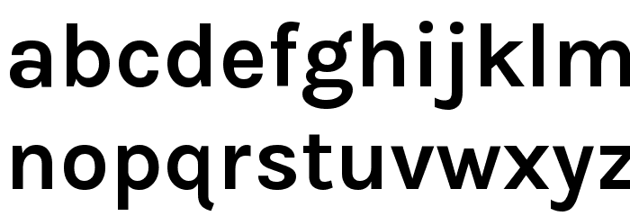 Karla Bold Font LOWERCASE
