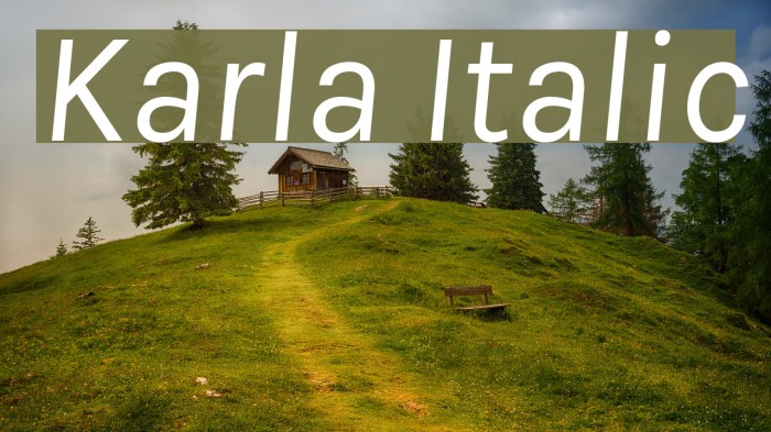 Karla Italic Font examples