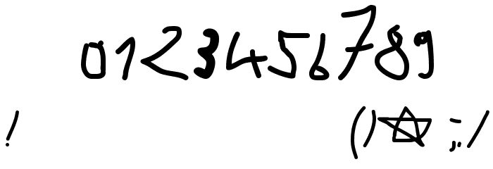 KarlasABCStart Font OTHER CHARS