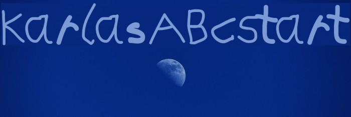 KarlasABCStart Font examples