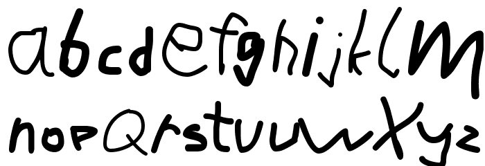 KarlasABCStart Font LOWERCASE