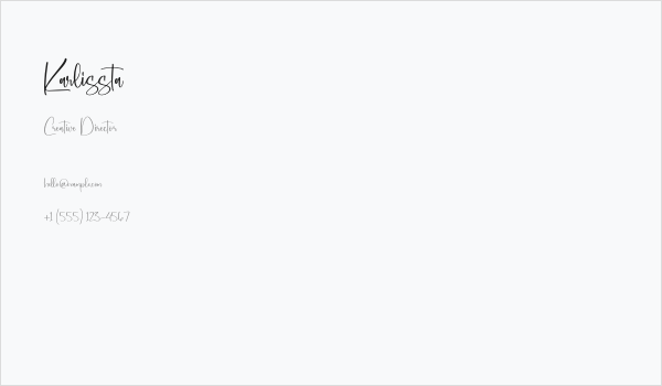 Karlissta Business Card