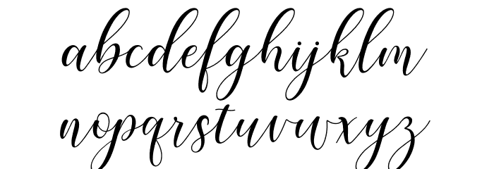 KarliynaScript Font LOWERCASE