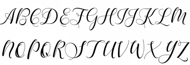 KarliynaScript Font UPPERCASE