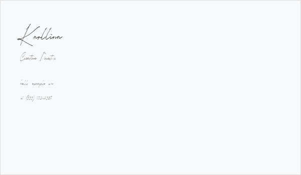 Karllina Business Card