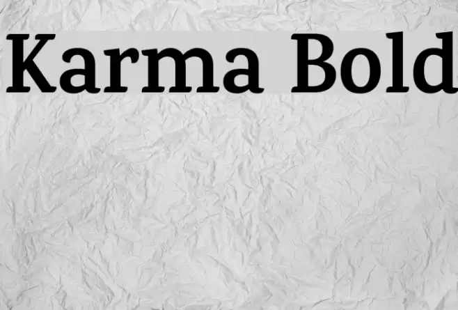 Karma Bold Font examples