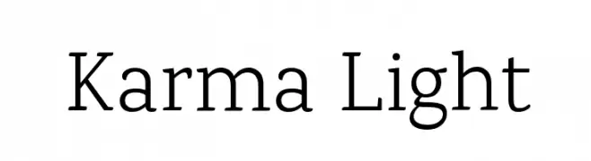 Karma Light  नि: शुल्क फ़ॉन्ट्स डाउनलोड