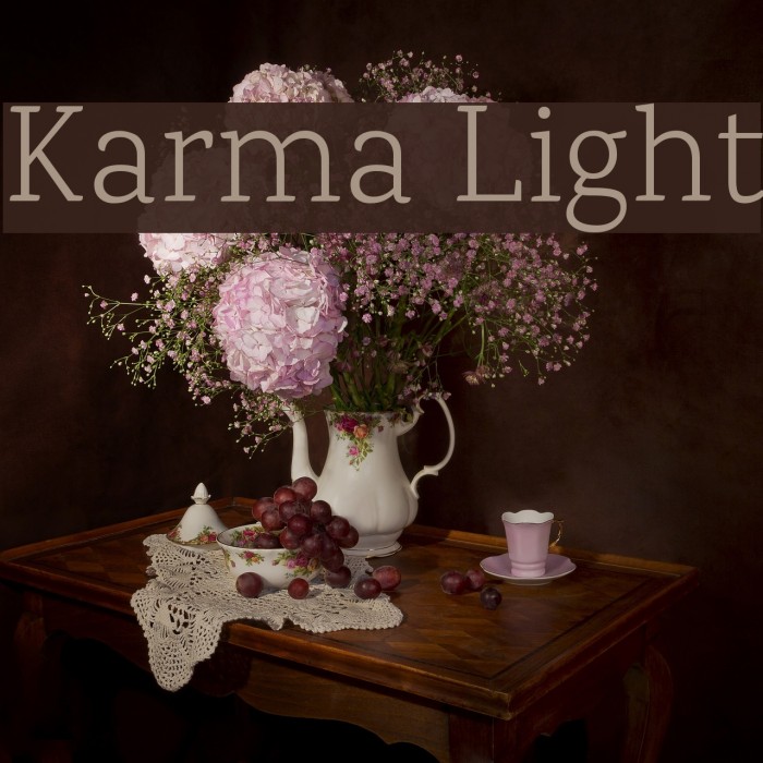 Karma Light Font examples
