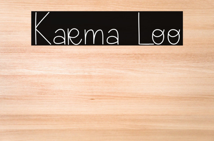 Karma Loo Font examples