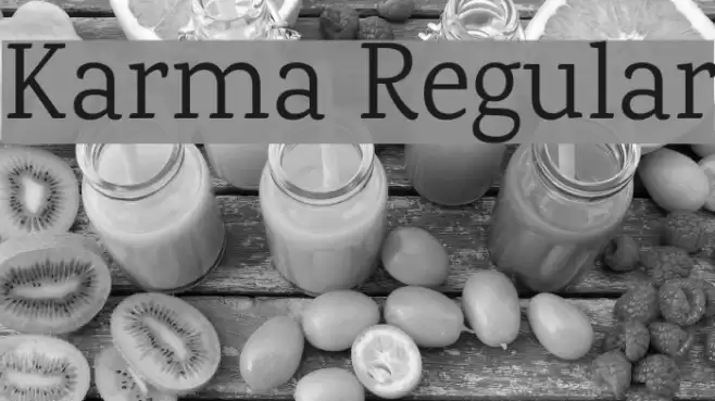 Karma Regular Font examples
