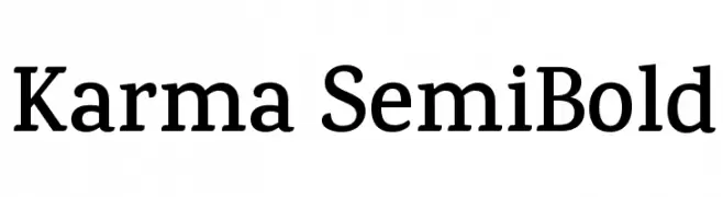 Karma SemiBold  font caratteri gratis