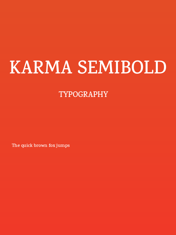 Karma SemiBold Poster