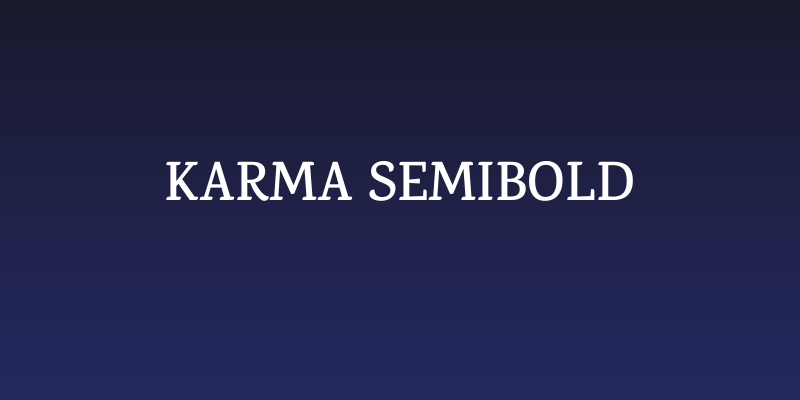 Karma SemiBold Social Header